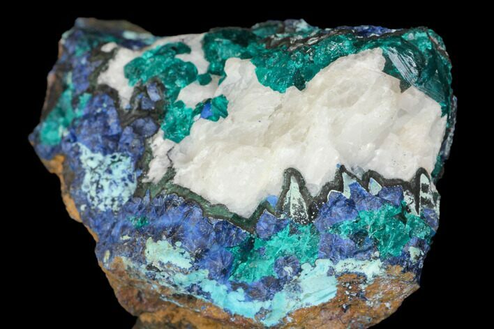 Gorgeous, Dioptase, Shattuckite & Calcite Association - Congo #146749